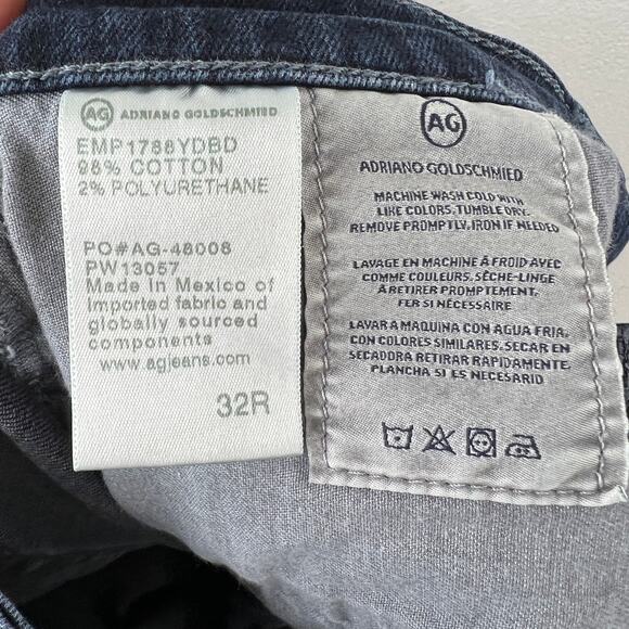 AG Blue 32 Denim Jeans The Abbey Ankle Mid Rise Super Skinny Leg Regular Fit - Picture 8 of 9